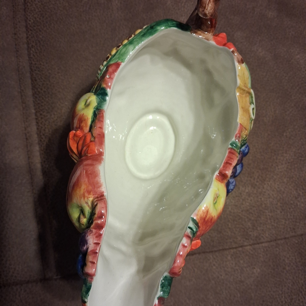 Colorful Ceramic Cornucopia Vase - Picture 8 of 13